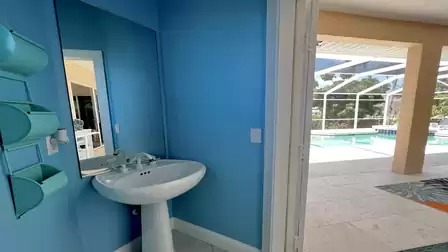 A practical pool bath is also available
