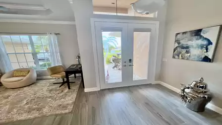 The inviting entrance area