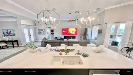 Here you can wash dishes and watch TV at the same time