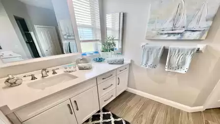 view into the bathroom from the other side