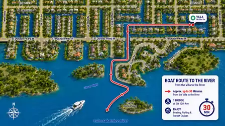 Travel with your rental boat to the Caloosahatchee River