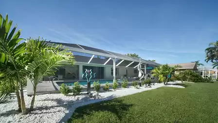View of the villa from the garden