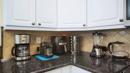 Blender, coffee machine, espresso and much more