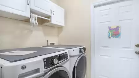Room with washing machine and dryer