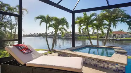 Pool and spa feature an electric heater