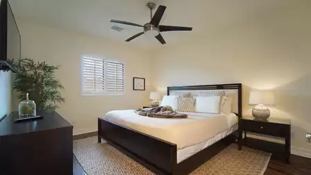 The third bedroom is equipped with a King size bed
