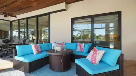 The inviting seating area on the terrace is the perfect retreat for relaxing hours outdoors