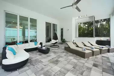 Lounge area on the big covered patio