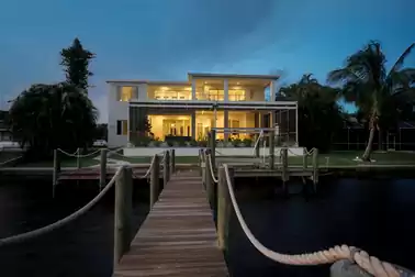The boardwalk leads to the boat lift