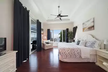 The home features five bedrooms altogether