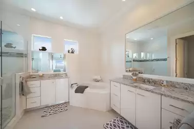 There won’t be a line at the bathroom door as there are six baths
