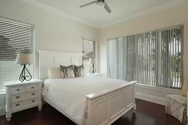 The beautiful corner room is very light and airy