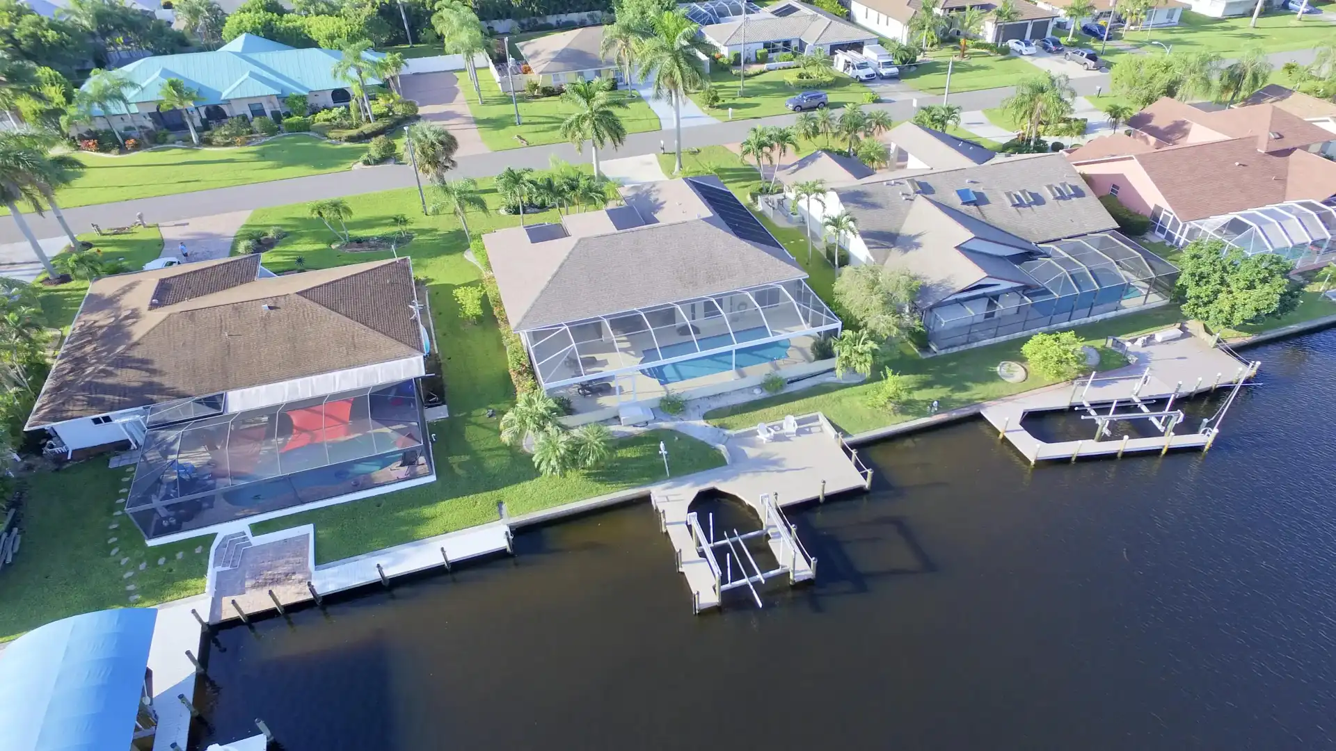 A view from above shows the entire property