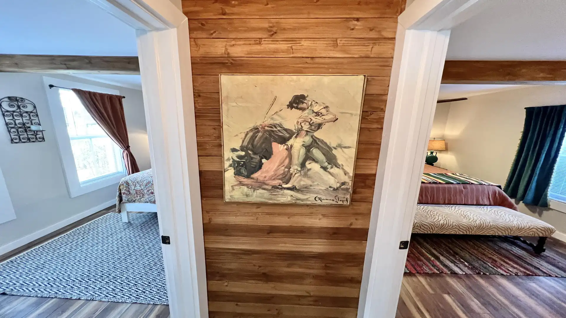 view into the two bedrooms