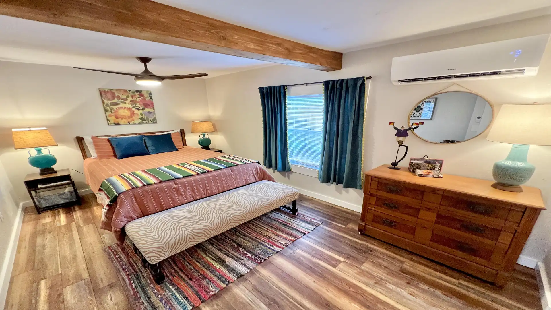 The second bedroom has a king size bed too 