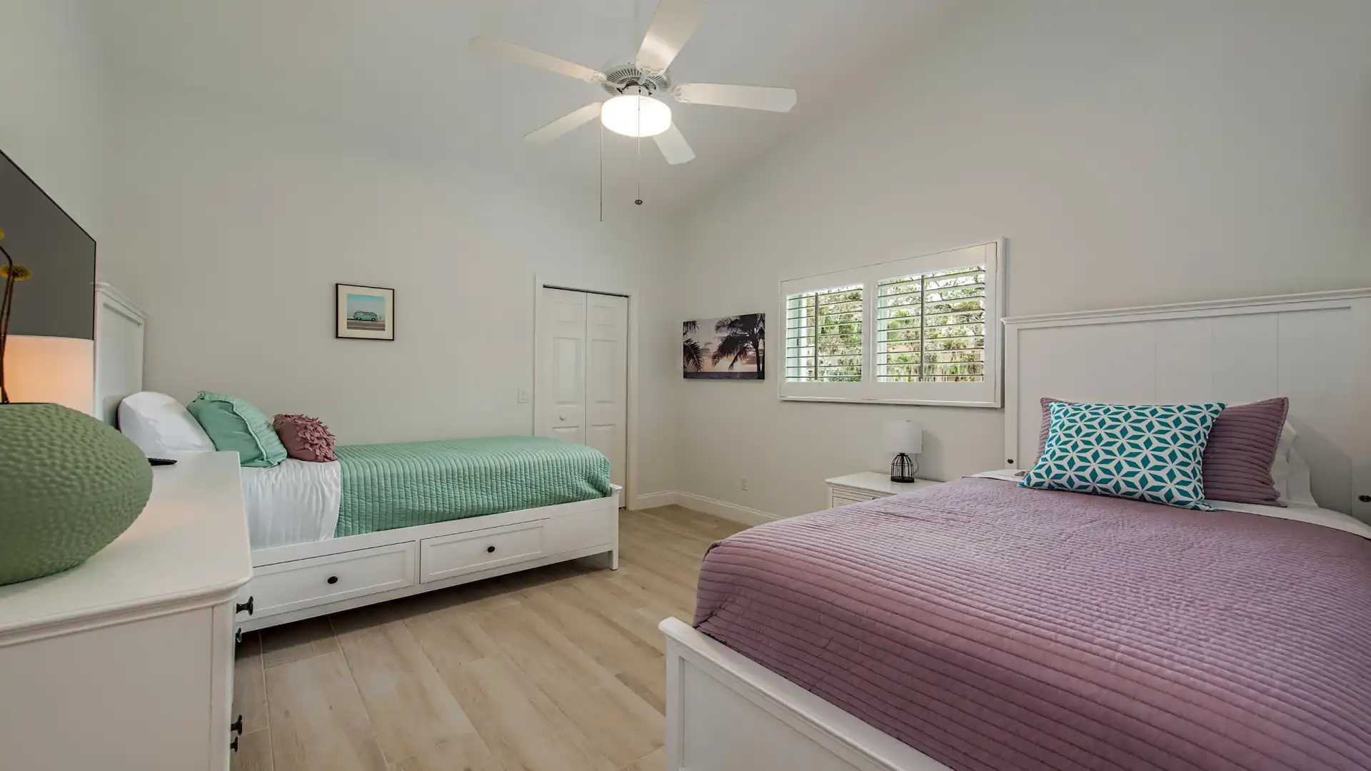Two Twin beds are available in the third bedroom