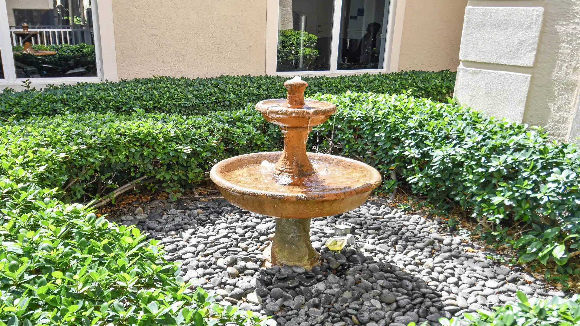 Fountain - embedded in the greenery