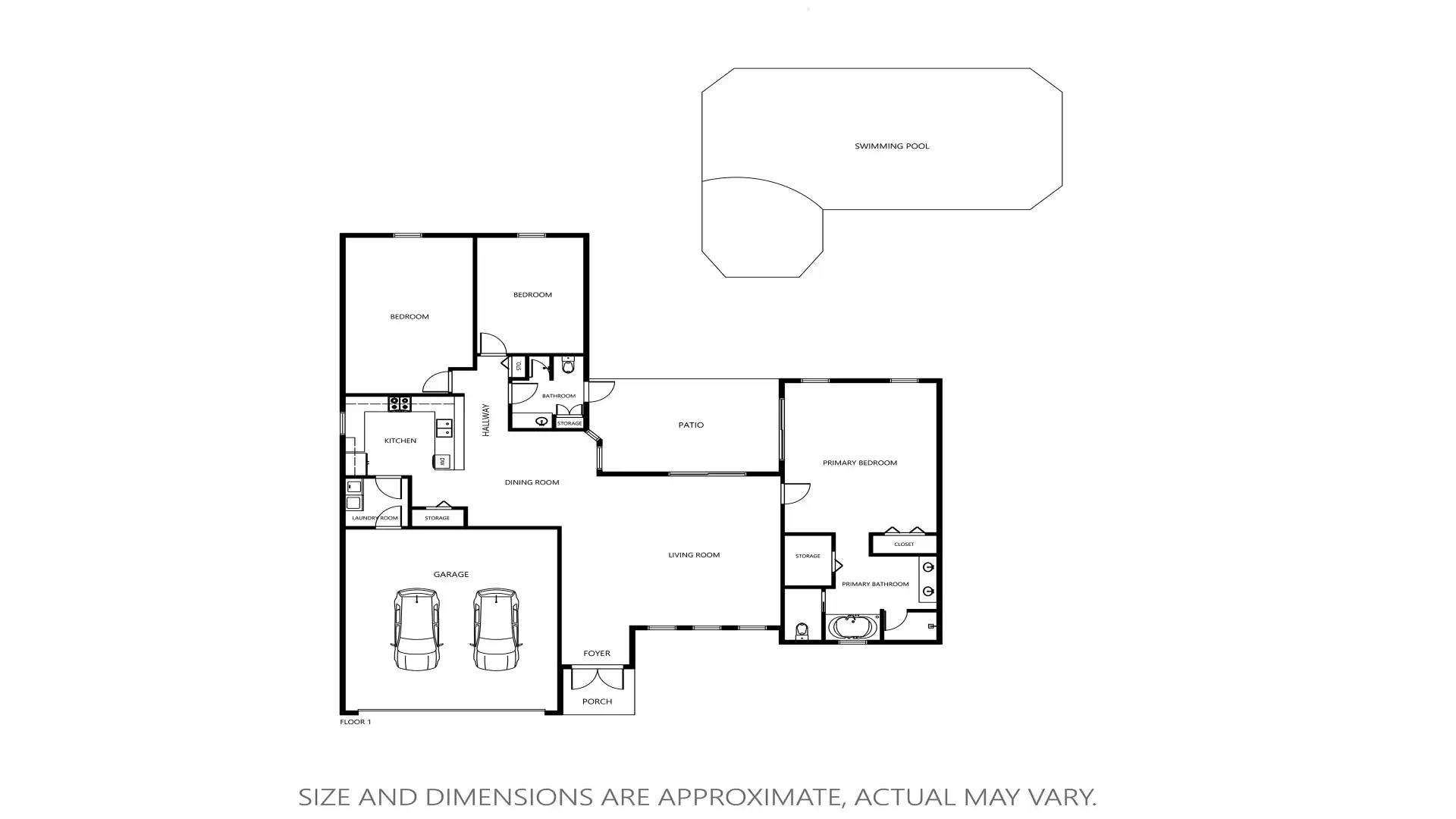 Floor plan of Villa Orange Cove