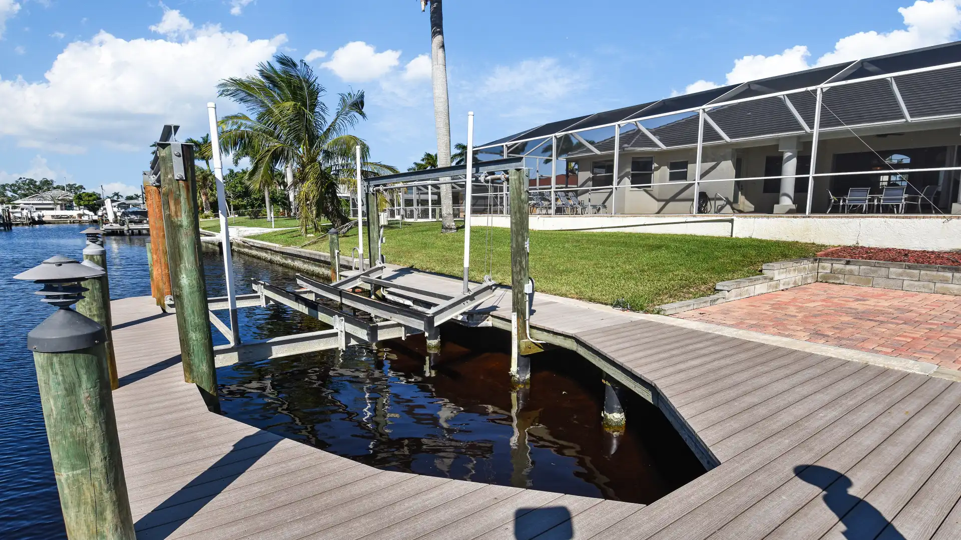 The boat lift is available to guests on request