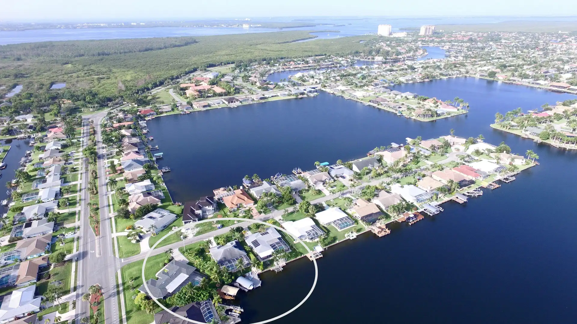 View to Cape Harbour and the Caloosahatchee River 