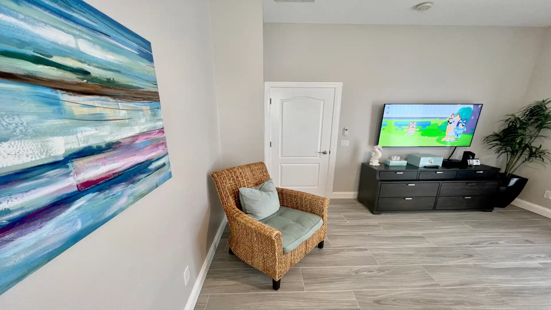 Big TV in the master suite 