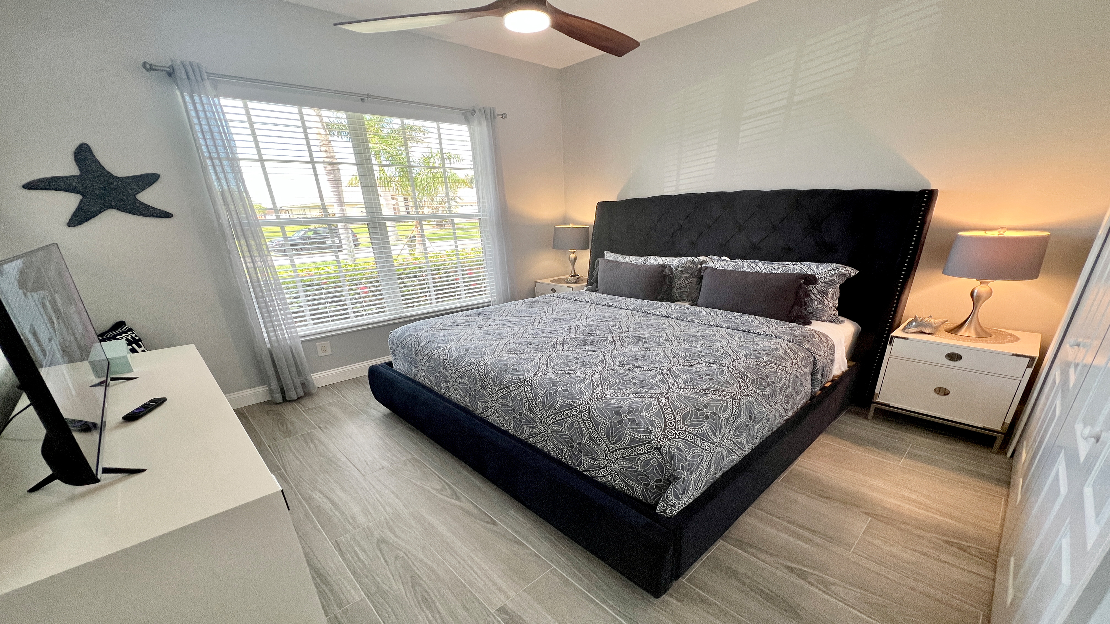 The front bedroom features another Queen size bed