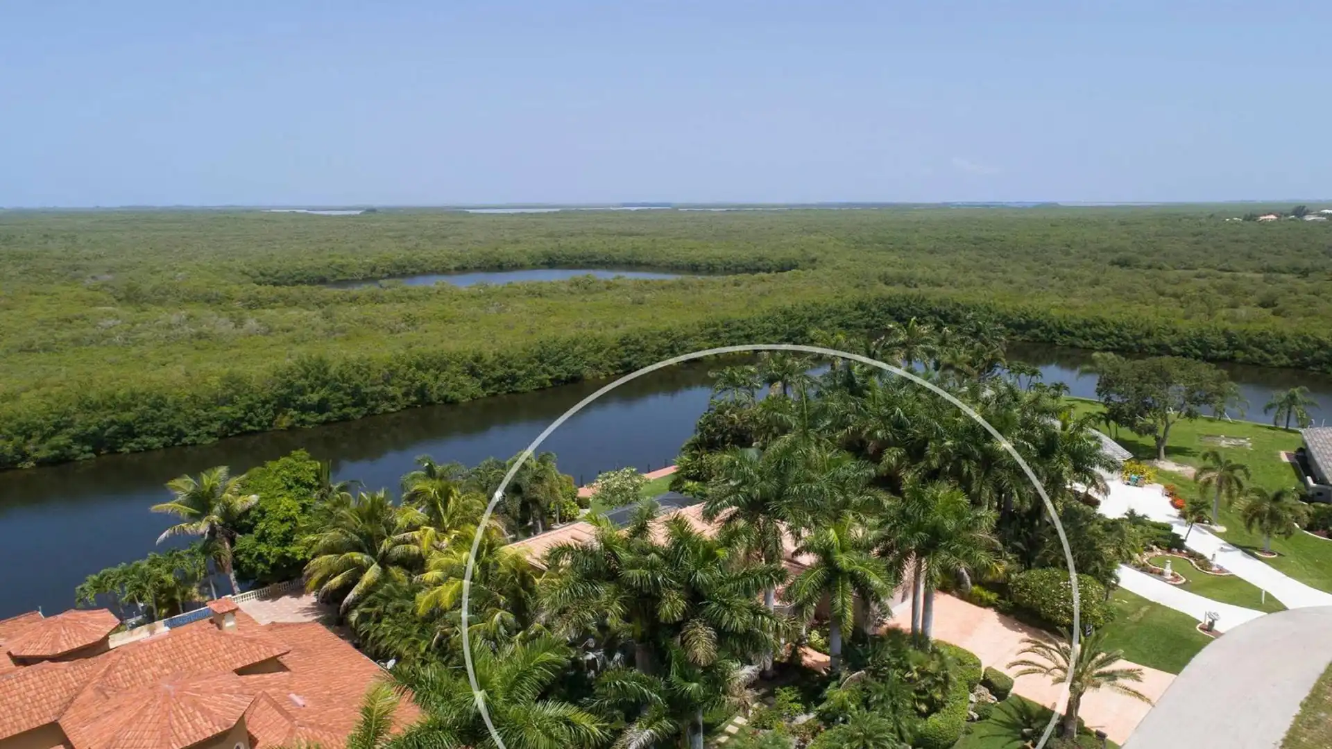 Villa Mon Reve hidden behind majestic palm trees