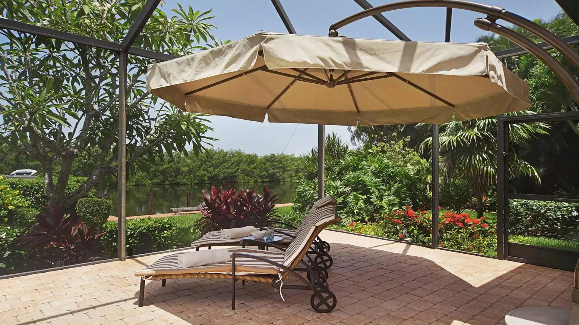 Relax and read a good book under the parasol