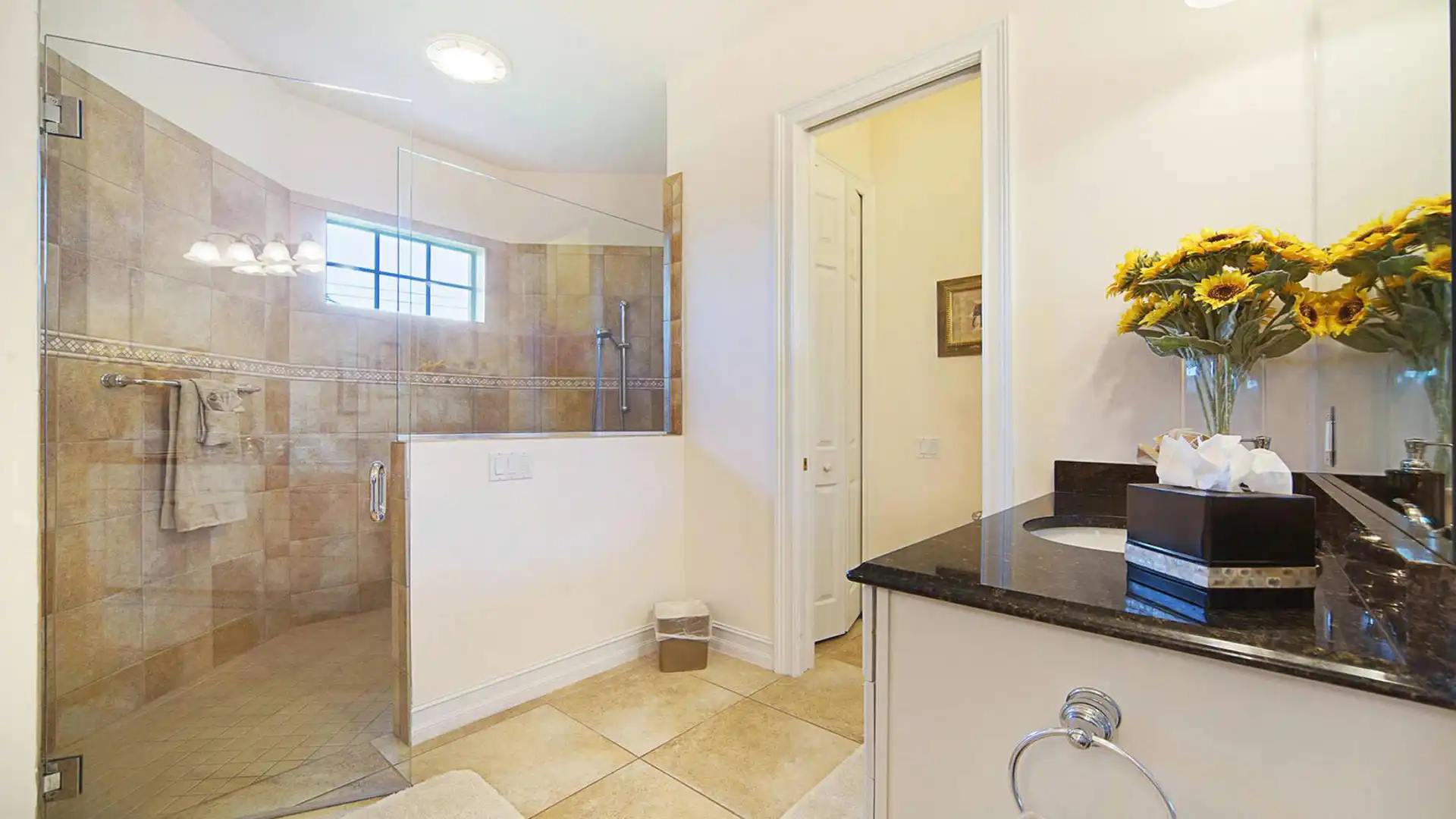More than one person can shower here