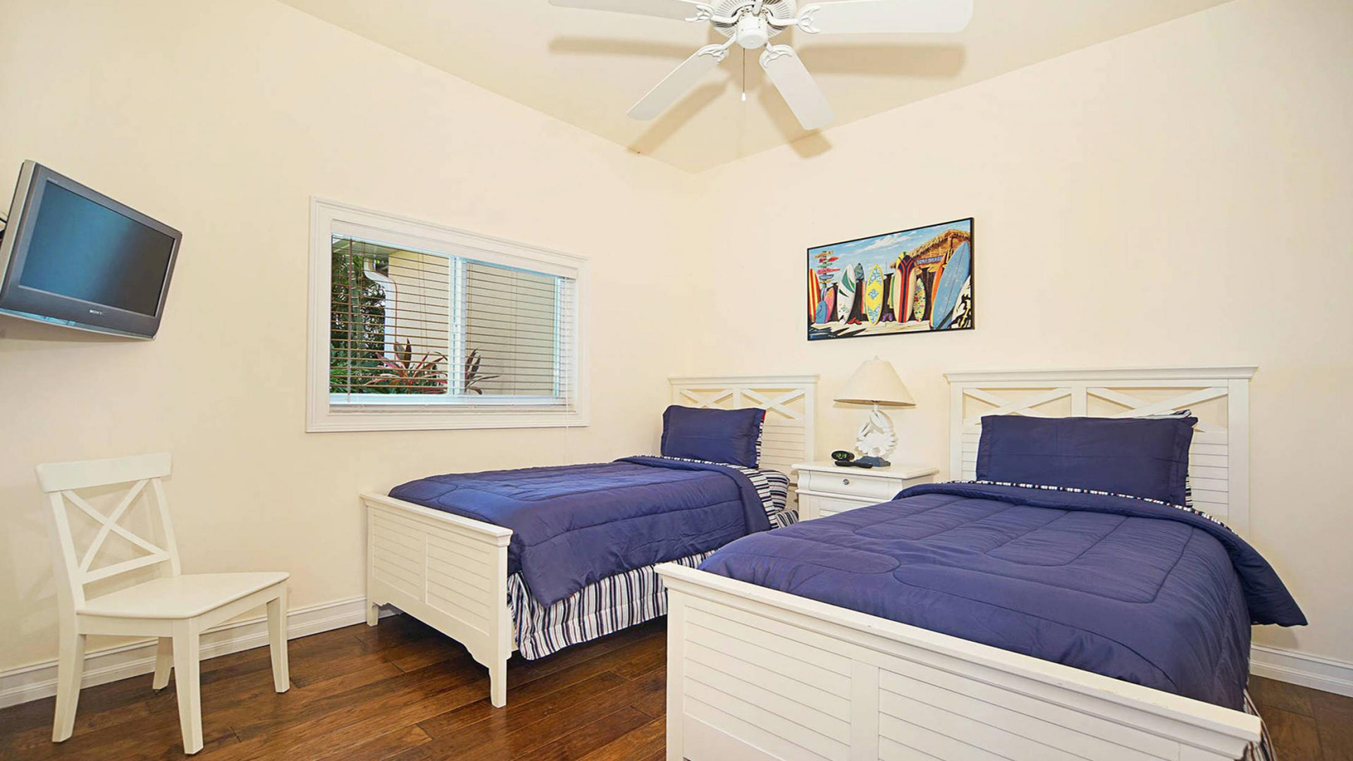 Two Twin beds are available in the third bedroom