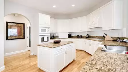 The luxury kitchen offers everything the amateur chef might need