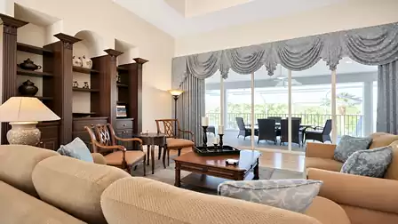 It’s easy to get comfortable in the spacious living room