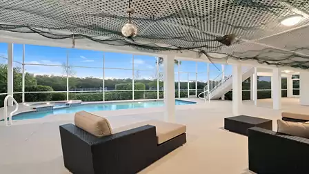 The contemporary patio furniture is very stylish