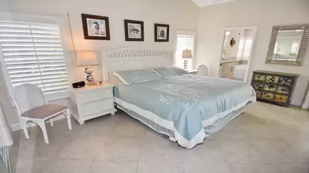 The master bedroom features a King size bed