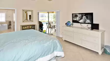 The master bedroom has direct access to the terrace